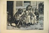 1879 AFGHANISTAN VILLAGE SCENE MAN SMOKING FINE ART