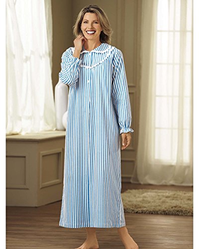 National Women's Striped Flannel Nightgown