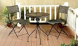 Bliss Hammocks Wicker Bistro Set - Grey