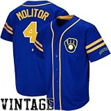 Paul Molitor Milwaukee Brewers Majestic Cooperstown Heater Jersey