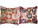 Gift For Christmas-2 Red Green Cream Color Vintage Silk Sari Toss Pillow Cushion Covers For Free Shipping