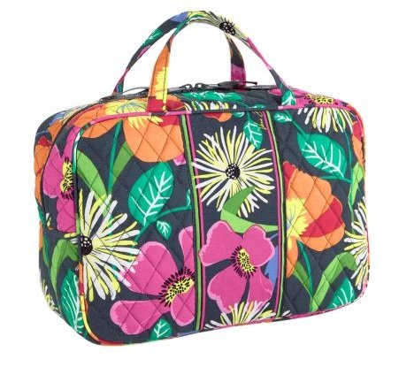 Vera Bradly Grand Cosmetic in Jazzy Blooms