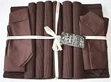 4 Placemats 1 Table Runner and 4 Napkins Set/ Chocolate /100% Cotton /Easy Care / Washable at 60 Deg C / Homescapes Brand /Normally delivered Next Working Day at No Extra Cost