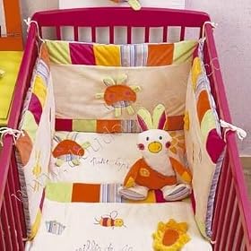Takinou Patchwork Rabbit Cot Bumpers