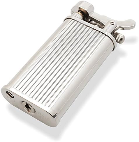Tsubota Pearl Fox Tail Japanese Premium Pipe Lighter Chrome Stripe Finish