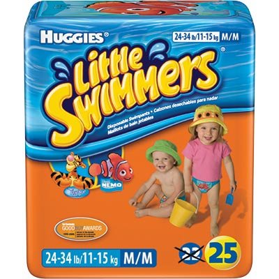 Huggies Little Swimmers Disposable Swimpants (Character May Vary), Size M (24 34 Lbs), 11 Count Packages (Pack of 2)(22 Swimpants)