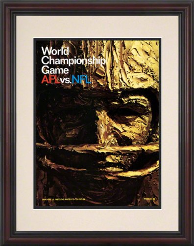 Framed 8.5 x 11 Super Bowl I Program Print | Details: 1967, Packers vs Chiefs