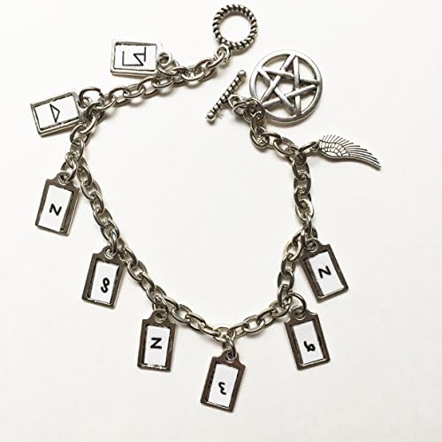 Supernatural Angel Trap Charm Bracelet (Winchester, Castiel, Destiel)