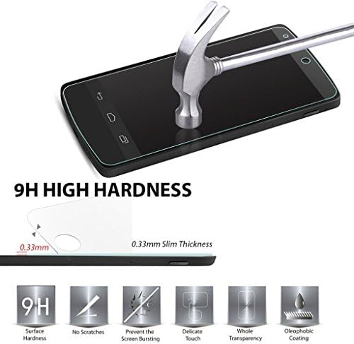 Tempered Glass Screen Protector for LG Google Nexus 5, FavourabL® 9H Hardness/Perfect Anti-scratch/Shatterproof/Fingerprint & water & oil resistant (Google Nexus 5)