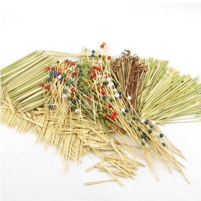 ThinkBamboo 1,200 Piece Bamboo Pick/Skewer Assortment, 7 Different Styles