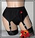 Pariser-Mode 6-Straps-Strumpfhalter m. vergoldeten Haltern SG3476-6G