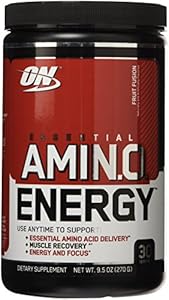 Optimum Nutrition Essential Amino Energy, Fruit Fusion, 30 Servings, 9.5 Ounce (Pack of 3)