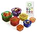 Live Smart Kitchen 7 Piece Multi-Colored Portion Control Container Kit with Guide, Leak Proof