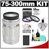 Olympus M.Zuiko 75-300mm f/4.8-6.7 ED Digital Zoom Lens (Silver) with 3 UV/ ....