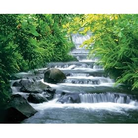 Waterfalls Fortuna Falls Scenic Travel Poster 16 x 20 inches