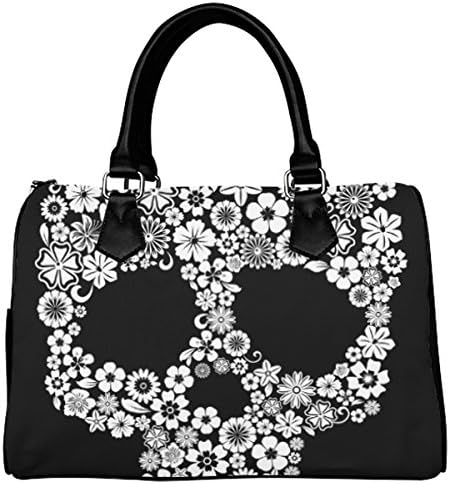 D-Story Custom Handbag Human skull in floral style Handbag /Tote Bag /Shoulder Bag for Women