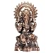 Copper Ganesh Statue on a Throne