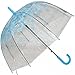 Clear Bubble Umbrella Half Automatic Flower Dome Shape Rain Umbrella