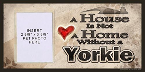 Yorkie - Dry Erase Markerboard "Every Day is Better with a Yorkie" featuring Clear Photo Pocket for Picture of your Dog