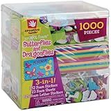 Fibre Craft 3-in-1 Foam Kit, Butterflies/Dragons, 1000 pcs