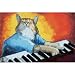 Keyboard Cat Art Print Poster - 13x19 custom fit with RichAndFramous Black 19 inch Poster Hangers