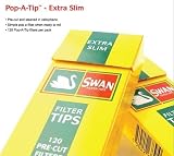4 Packets Swan Filter Tips (Pre Cut Filter Sticks) Extra Slim [Cigarette - Tobacco Filters] Outdoor Living