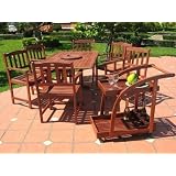 Eco Friendly 7p Eucalyptus Dining Set