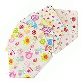 AMENITYLIFE ベビー バンダナ型 スタイ かわいい よだれかけ ５枚セット (女の子)