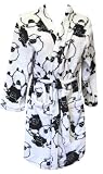 All-Over White and Black Sheep Plush Robe for women