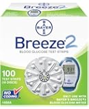 Bayer Breeze2 Blood Glucose, 100 Test Strips