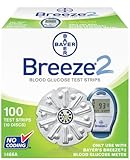 Bayer Breeze2 Blood Glucose, 100 Test Strips