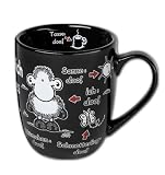 Produkt-Bild: Sheepworld 40167 Tasse schwarz Ohne Dich ist alles doof Steing