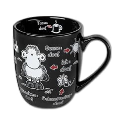 Sheepworld 40167 Tasse schwarz Ohne Dich ist alles doof Steing