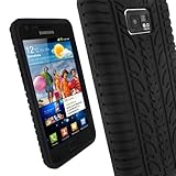 iGadgitz Black Silicone Skin Case Cover with Tire Tread Design for Samsung  ....