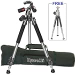 Ravelli APGL3 Professional 66" Three Axis Head Camera Video Photo Tripod with Dual Quick Release Plates and Carry Bag