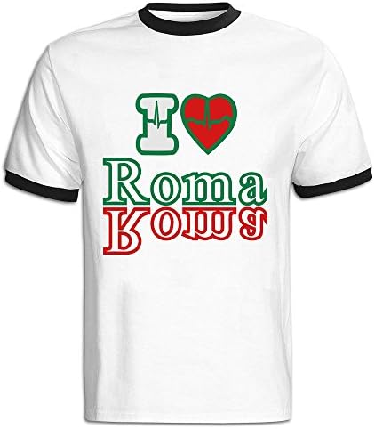AKFT-NR Men's I LOVE ROMA T-shirt Black S