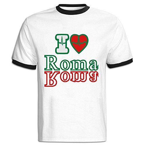 AKFT-NR Men's I LOVE ROMA T-shirt Black S