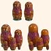 Russian doll - Teddy Bear with pink scarf