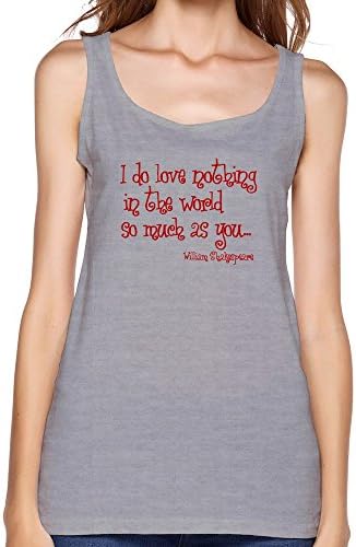 Marycel Women's Shakespeare Love Red Tank Top Gray L