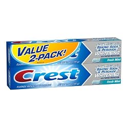 Crest Baking Soda and Peroxide Whitening Toothpaste, Fresh Mint 2-Count Packages (Pack of 3)