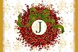 Monogram Holiday Wreath Floormat J