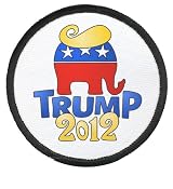 DONALD TRUMP for PRESIDENT Politics 2012 Hair 3 inch Black Rim Patch