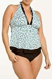 Oxygen Missy and Plus Size 2PC Tankini Swimsuit in Mosaic Print