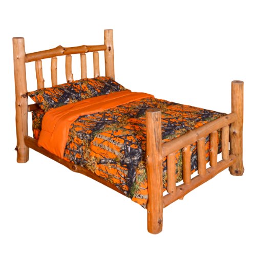 THE WOODS Premium Microfiber Camo Comforter (Orange, King)