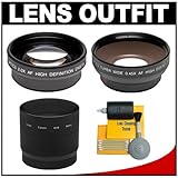 2x Telephoto and .45x Wide Angle Lens Kit for Canon PowerShot G10, G11 & G1 ....