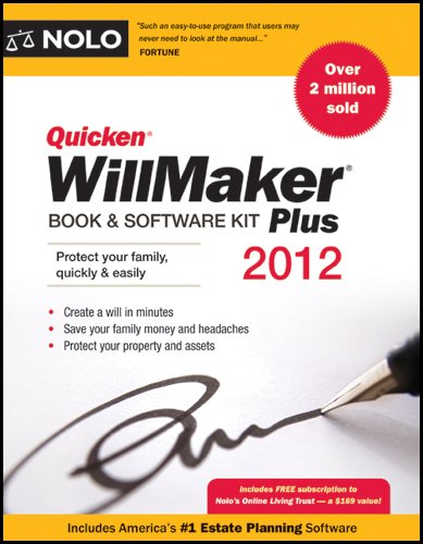 Quicken Willmaker Plus 2012 Edition: Book & Software Kit
