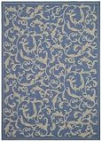 Safavieh Courtyard Collection CY2653-3103 Blue and Natural Indoor/Outdoor Area Runner Rug, 2-Feet 4-Inch by 6-Feet 7-Inch