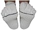 ToeSox Yoga / Pilates Organic Cotton Toe Socks (Small, White)