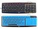 CaseBuy® Standard Size Silicone Gel Fullsize Keypad Keyboard Cover Protector Skin for PC Computer Desktop (Semi-Blue)