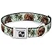 Buckle-Down Dachshund In Shades with Palm Trees Dog Collar Bone, Wide Large/18-32